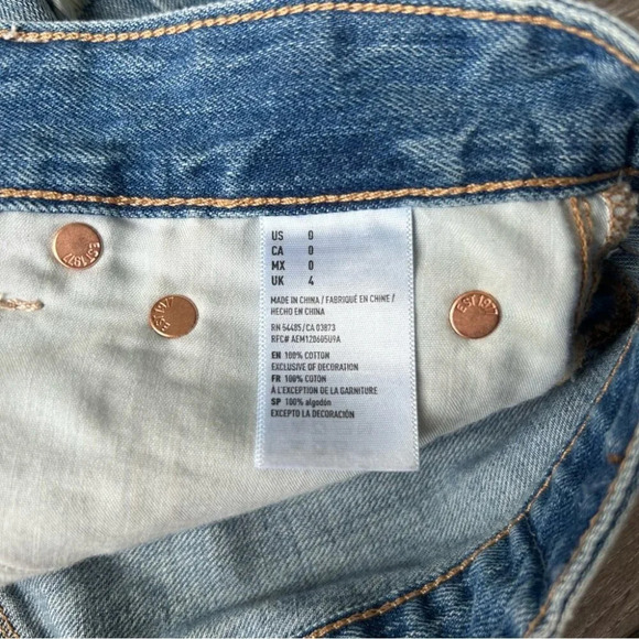 AEO High Rise Festival  Floral Embroidery Distressed Jean Shorts - Picture 7 of 12